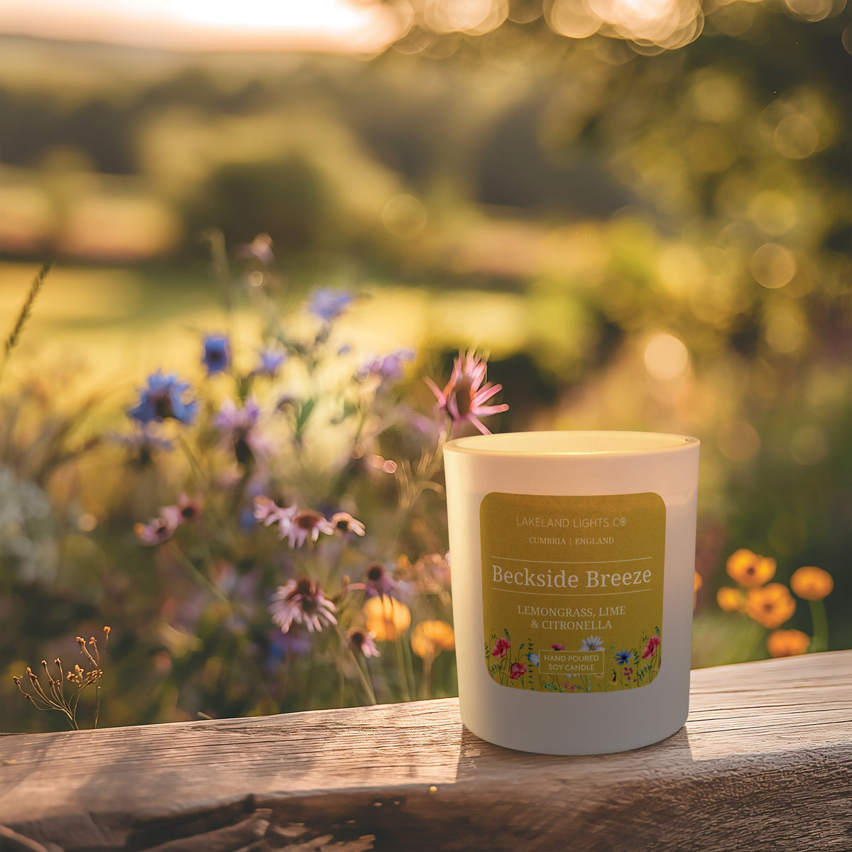 Lakeland Lights Company Beckside Breeze - Lemongrass, Lime & Citronella Soy Candle