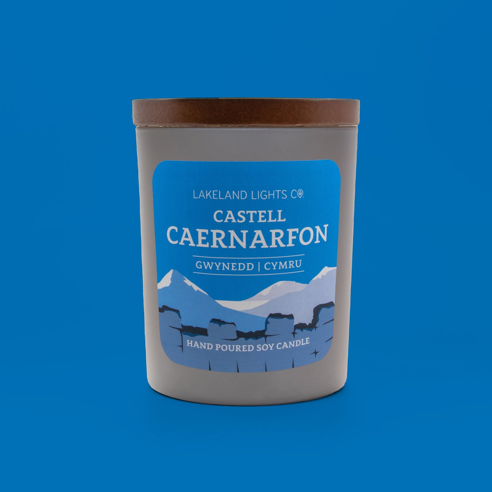 Lakeland Lights Company Castell Caernarfon - Cedarwood, Amber & Lemon Soy Candle