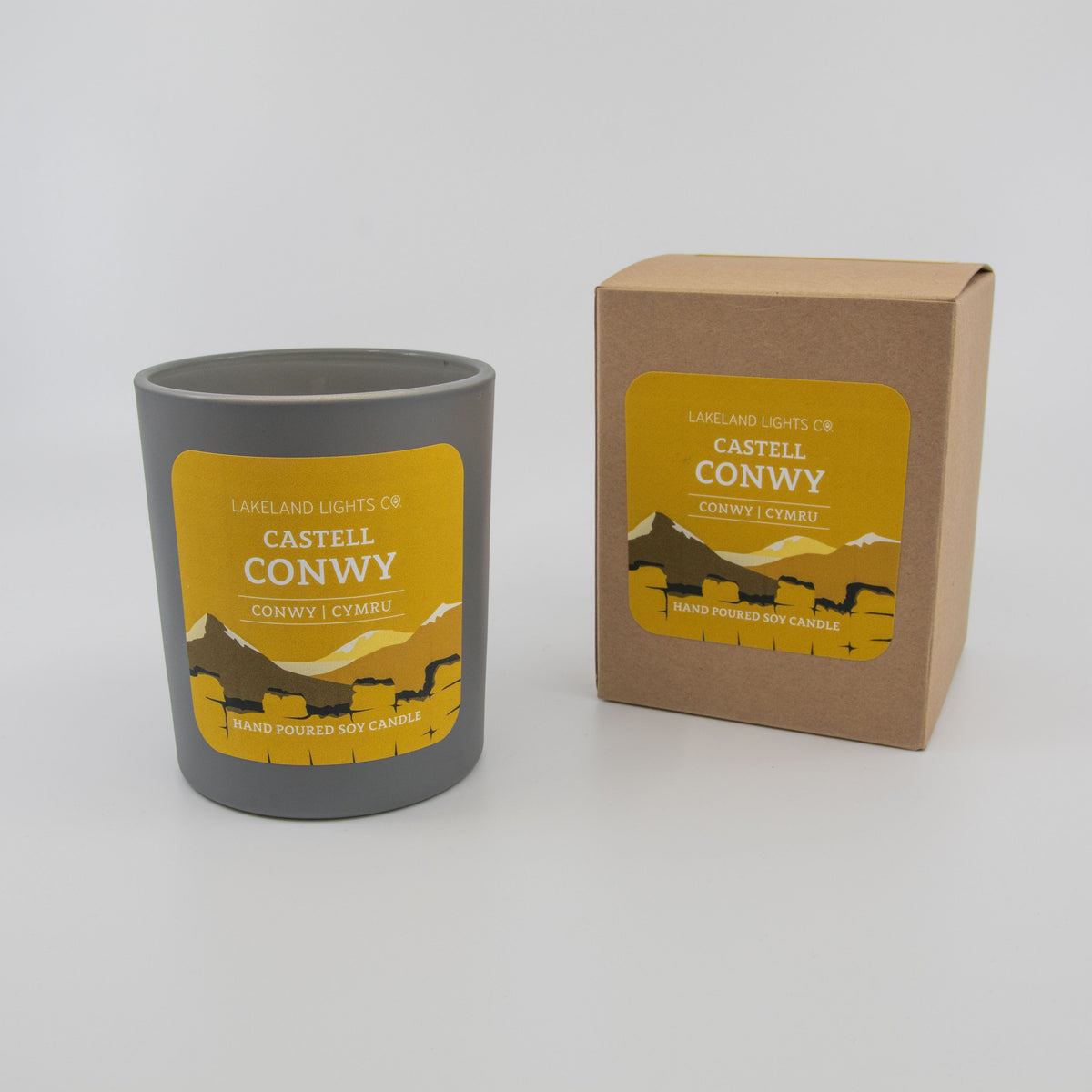 Lakeland Lights Company Castell Conwy - Honey, Amber & Sandalwood Soy Candle