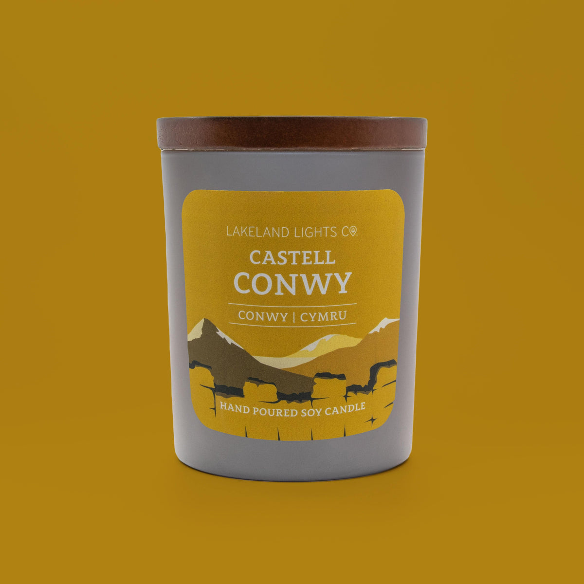 Lakeland Lights Company Castell Conwy - Honey, Amber & Sandalwood Soy Candle