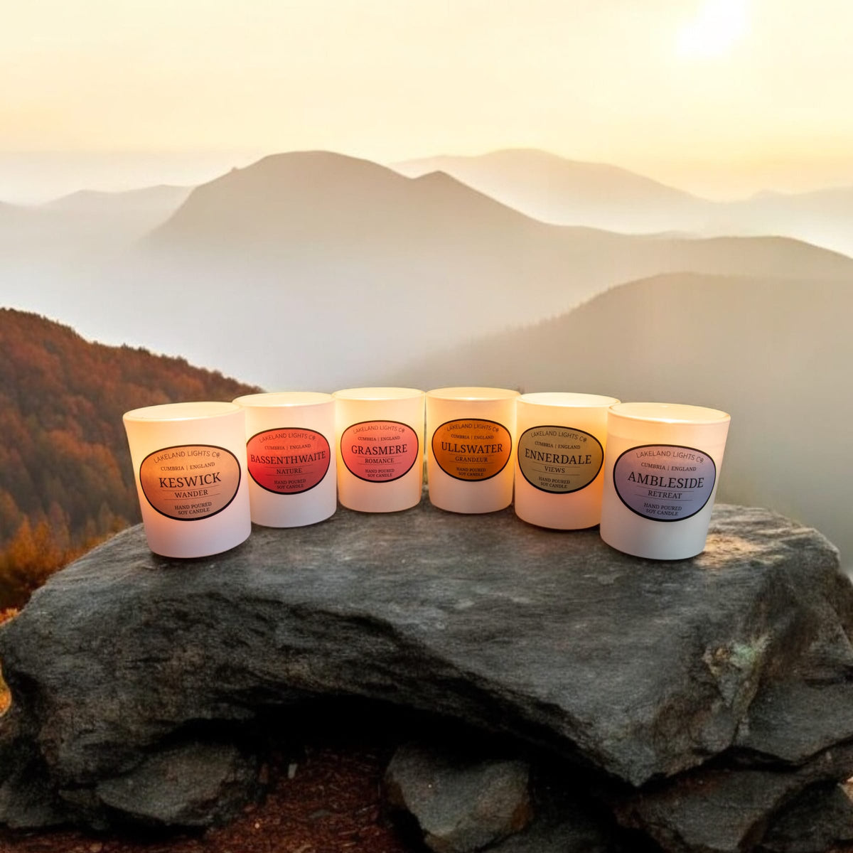 Lakeland Lights Company Cumbrian Collection - Six Candle Gift Sets Soy Candle