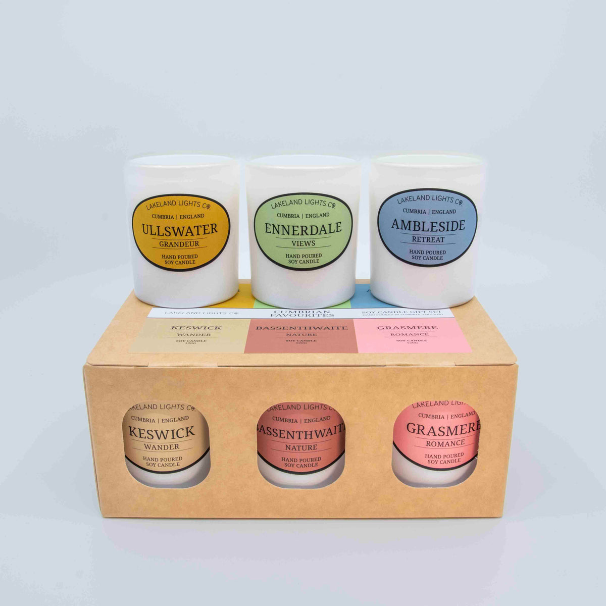 Lakeland Lights Company Cumbrian Collection - Six Candle Gift Sets Soy Candle
