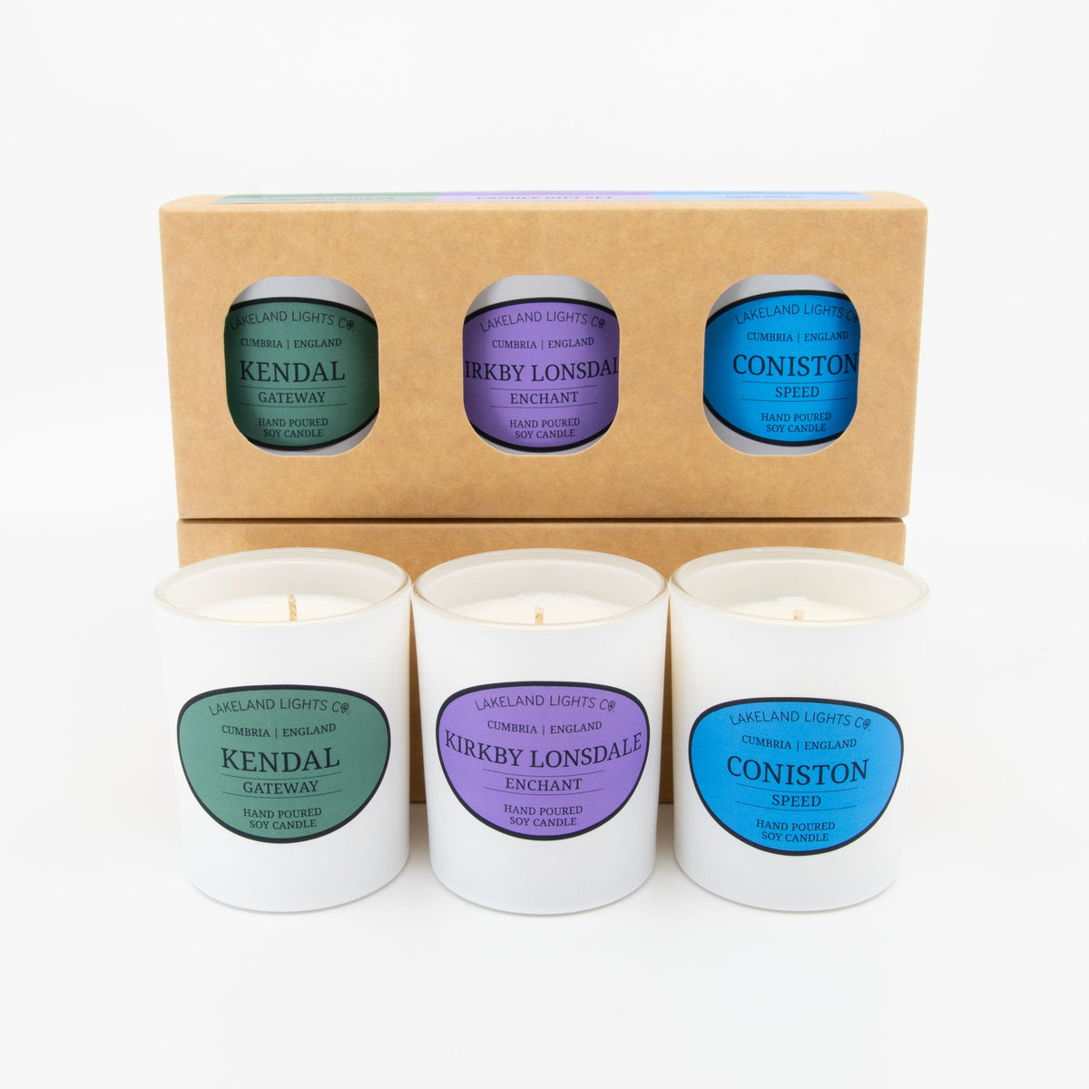 Lakeland Lights Company Cumbrian Collection - Three Candle Gift Sets Soy Candle