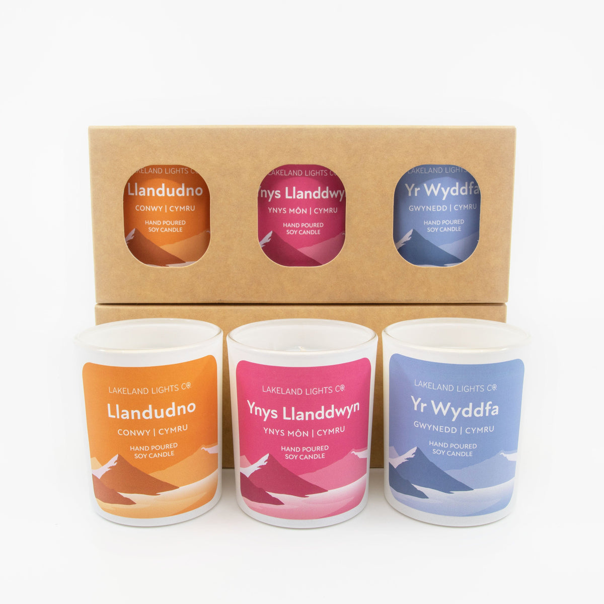 Lakeland Lights Company Cymru Collection - Three Candle Gift Sets Soy Candle