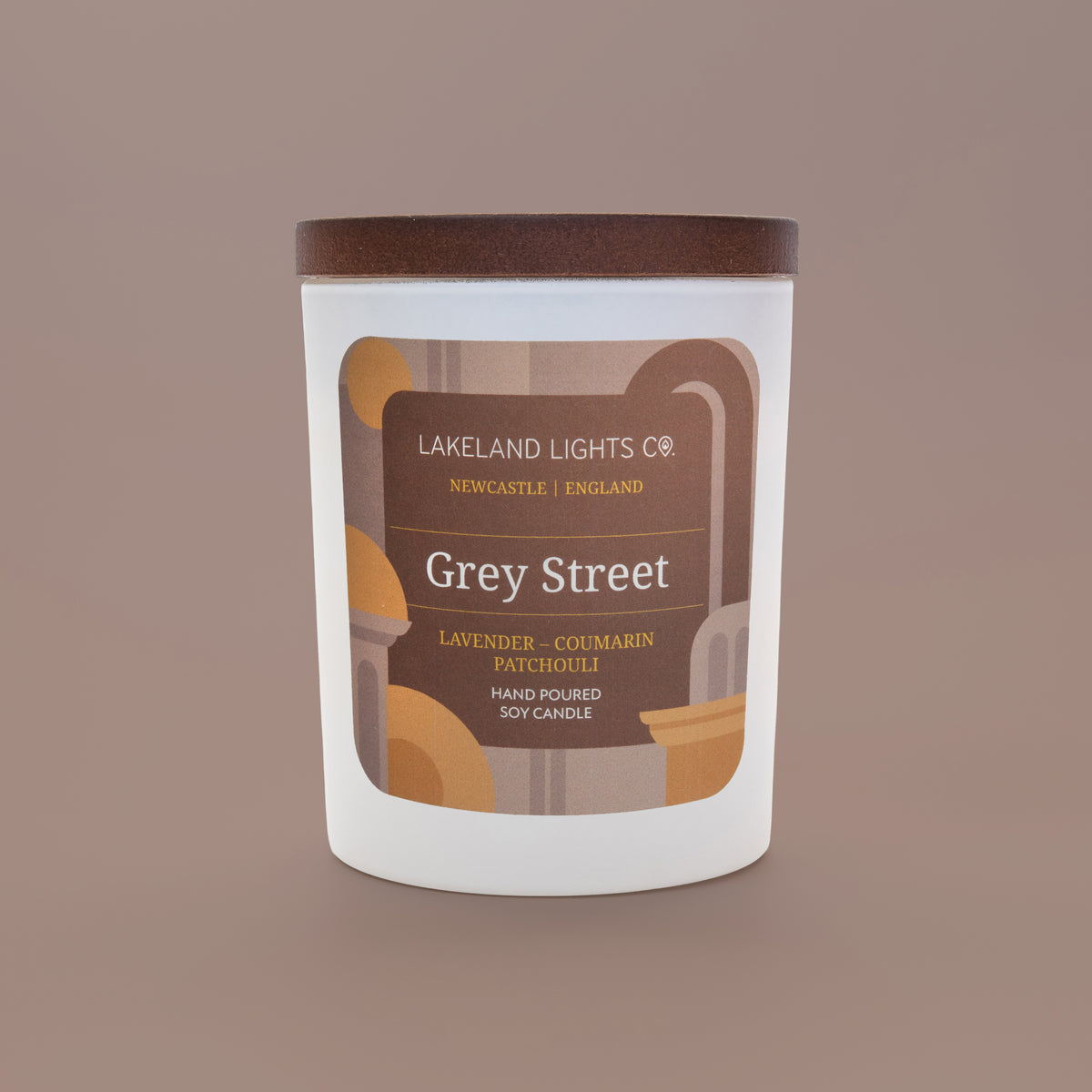 Lakeland Lights Company Grey Street - Lavender, Coumarin & Patchouli Soy Candle