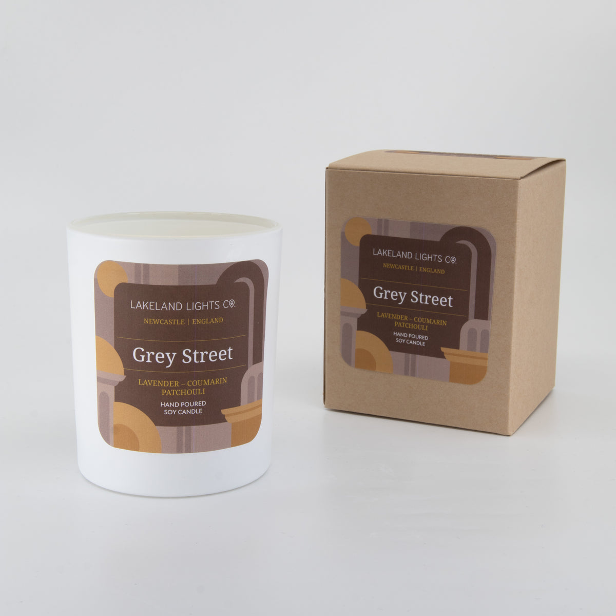 Lakeland Lights Company Grey Street - Lavender, Coumarin & Patchouli Soy Candle