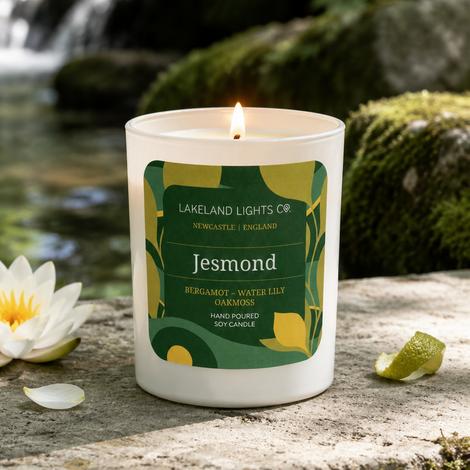 Lakeland Lights Company Jesmond - Bergamot, Water Lily & Oakmoss Soy Candle