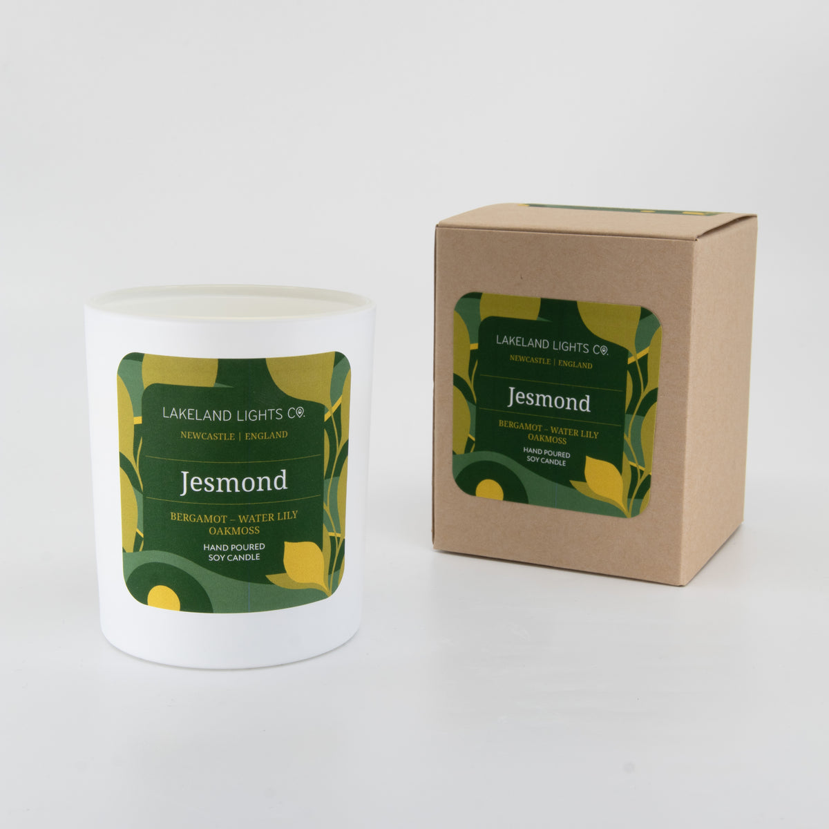 Lakeland Lights Company Jesmond - Bergamot, Water Lily & Oakmoss Soy Candle