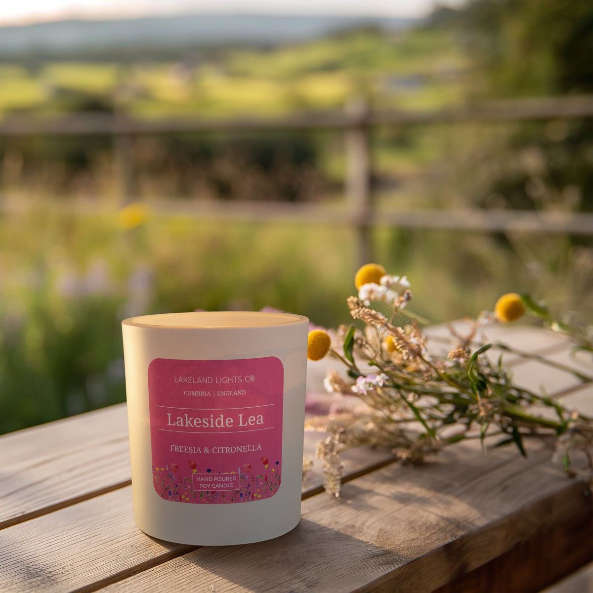 Lakeland Lights Company Lakeside Lea - Freesia & Citronella Soy Candle