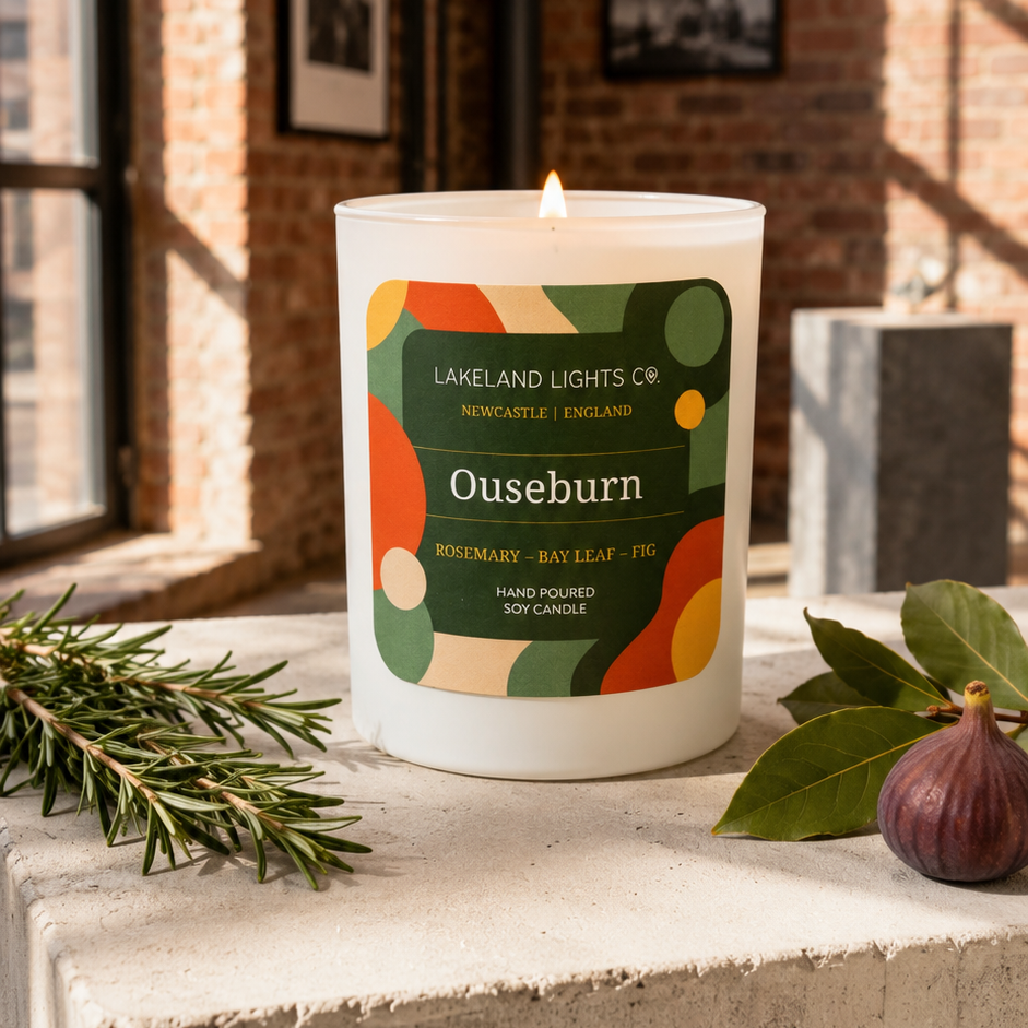 Lakeland Lights Company Ouseburn - Rosemary, Bay Leaf & Fig Soy Candle
