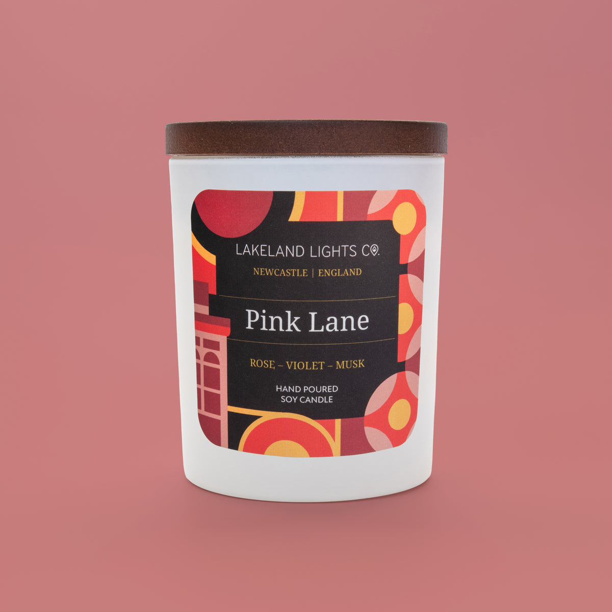 Lakeland Lights Company Pink Lane - Rose, Violet & Musk Soy Candle