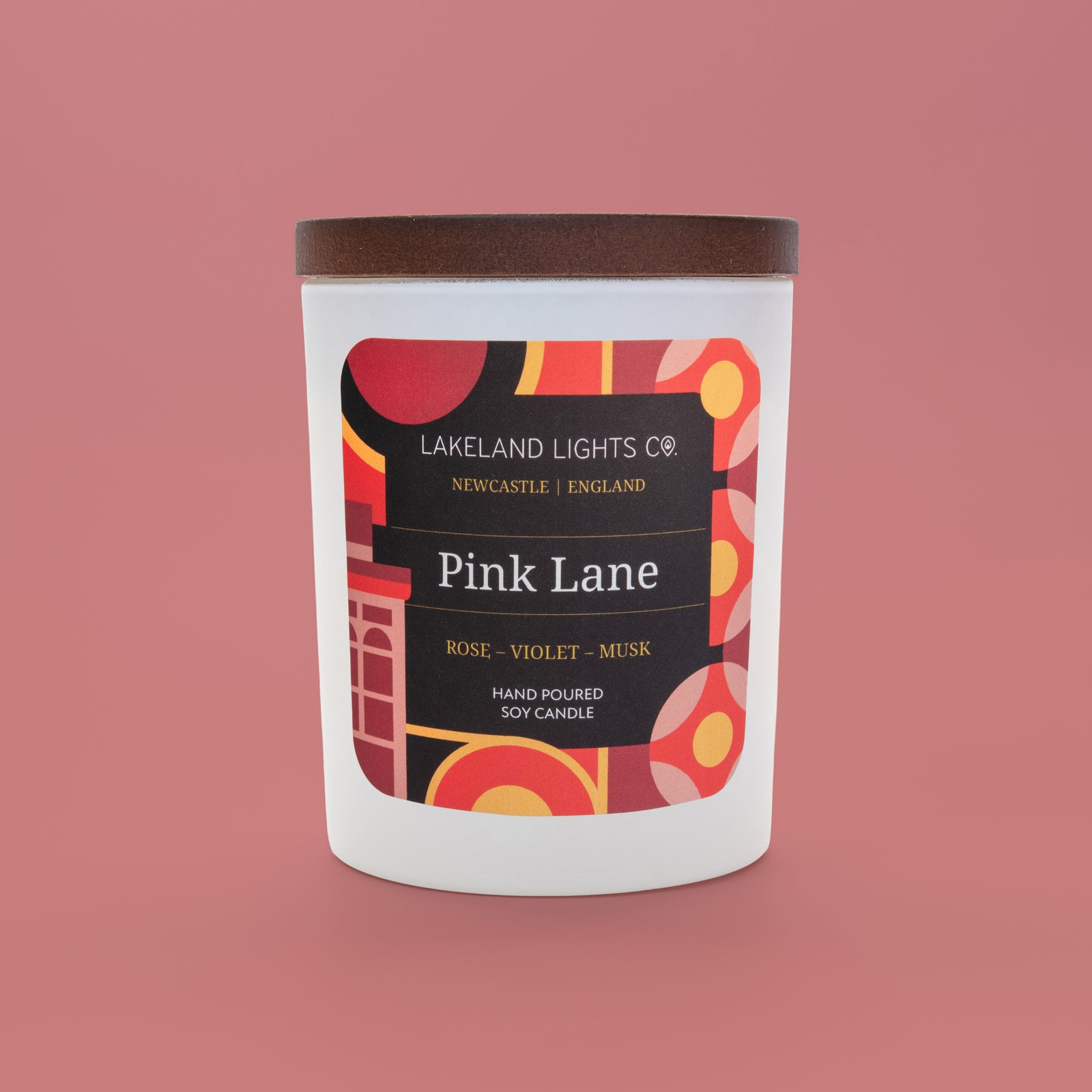 Lakeland Lights Company Pink Lane - Rose, Violet & Musk Soy Candle