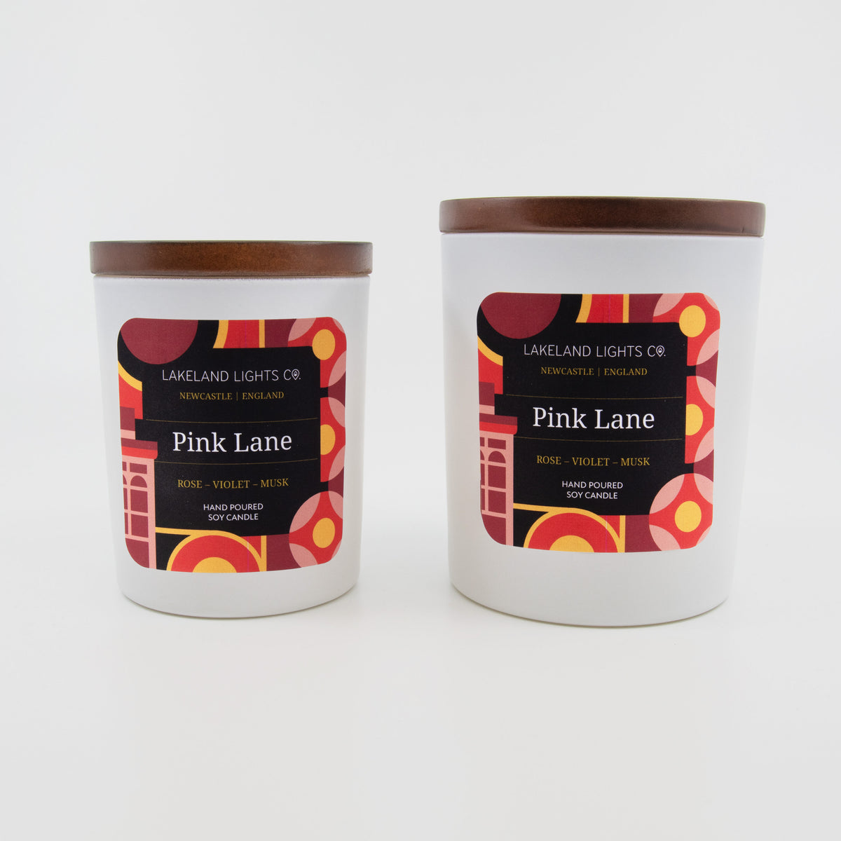 Lakeland Lights Company Pink Lane - Rose, Violet & Musk Soy Candle