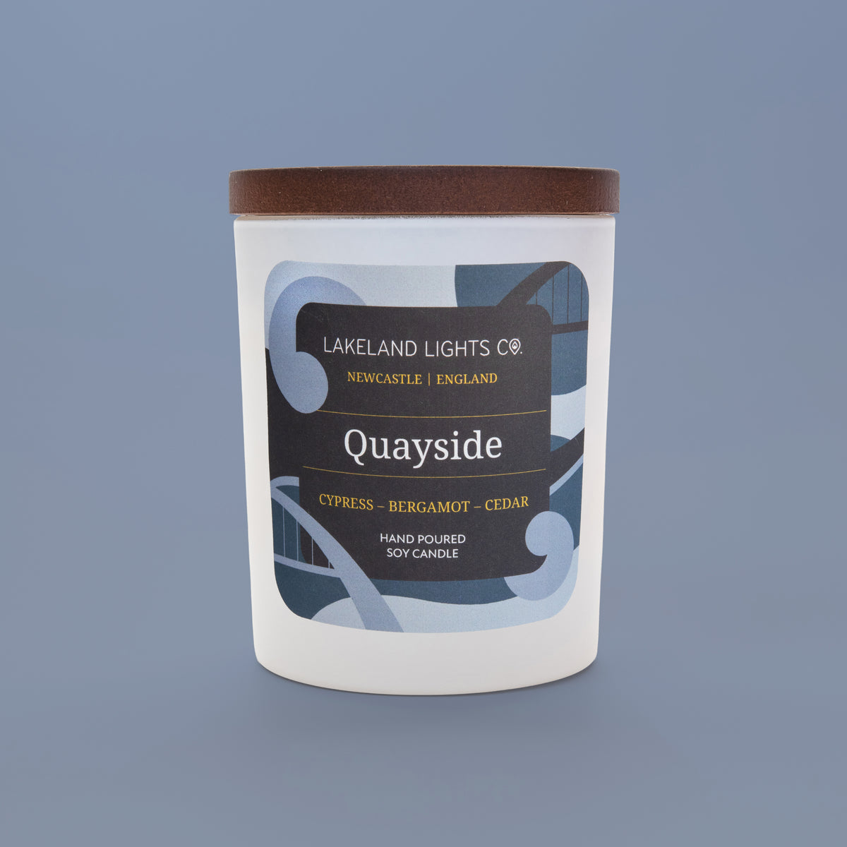 Lakeland Lights Company Quayside - Bergamot, Cypress & Cedar Soy Candle
