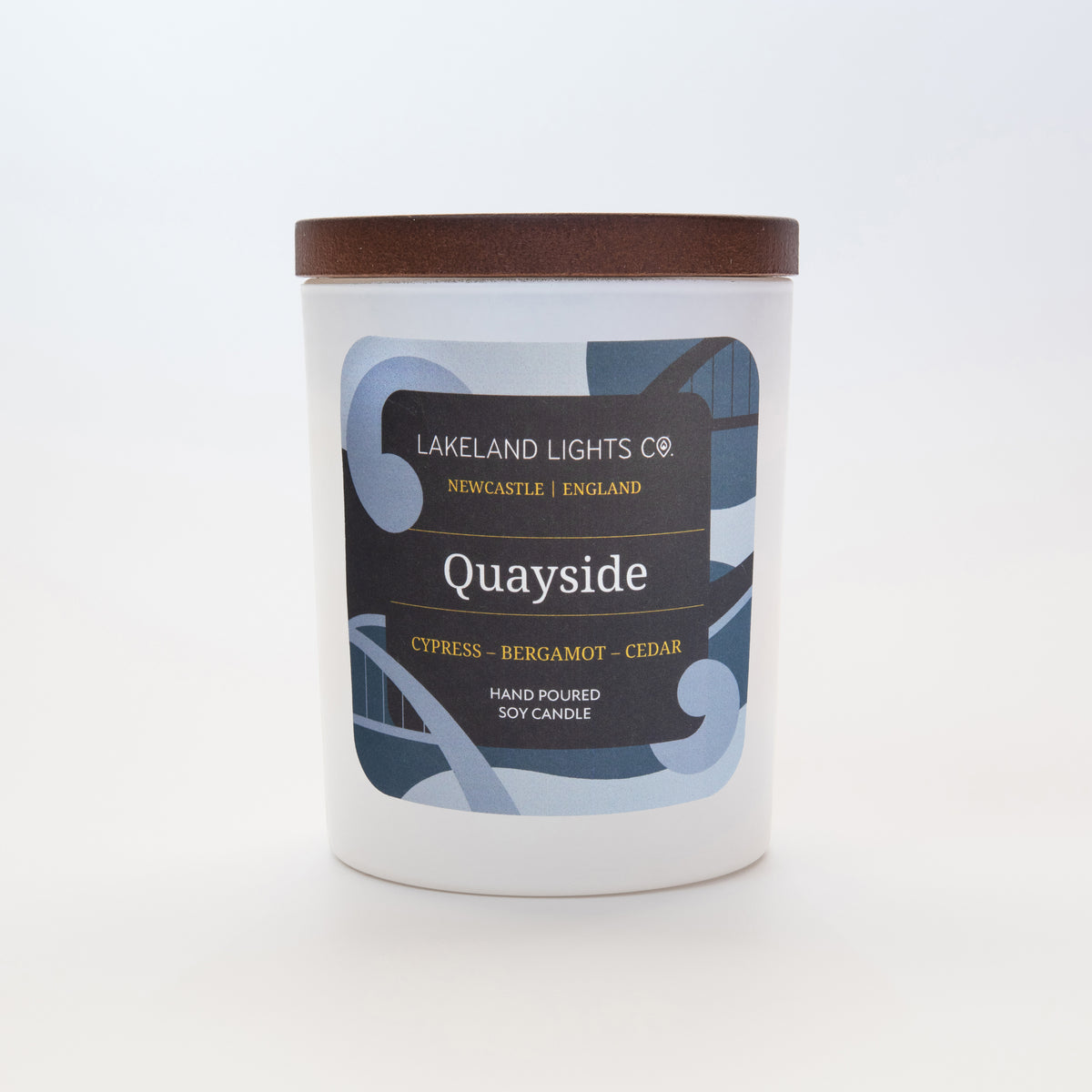 Lakeland Lights Company Quayside - Bergamot, Cypress & Cedar Soy Candle