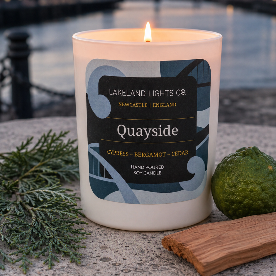 Lakeland Lights Company Quayside - Cypress, Bergamot & Cedar Soy Candle