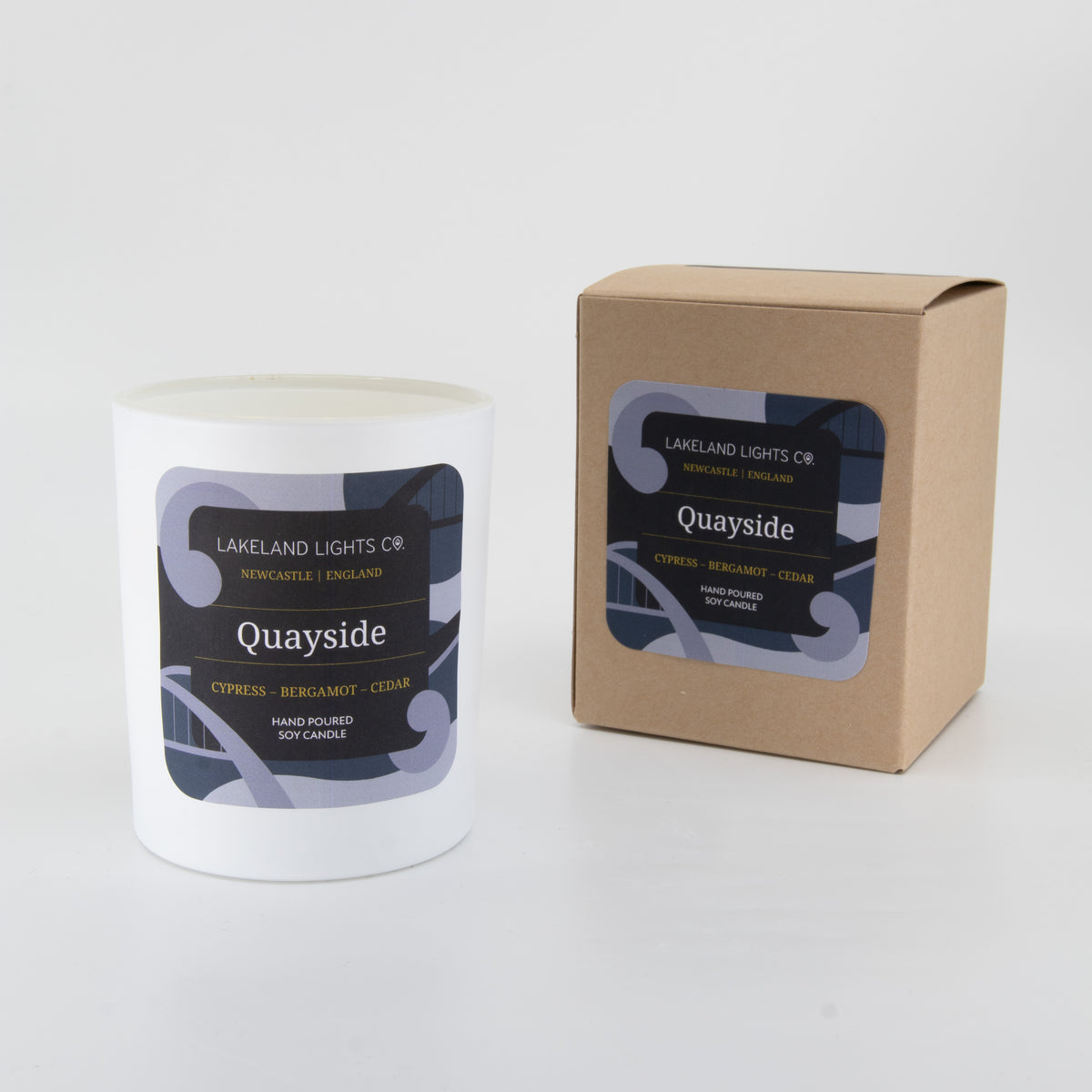 Lakeland Lights Company Quayside - Cypress, Bergamot & Cedar Soy Candle