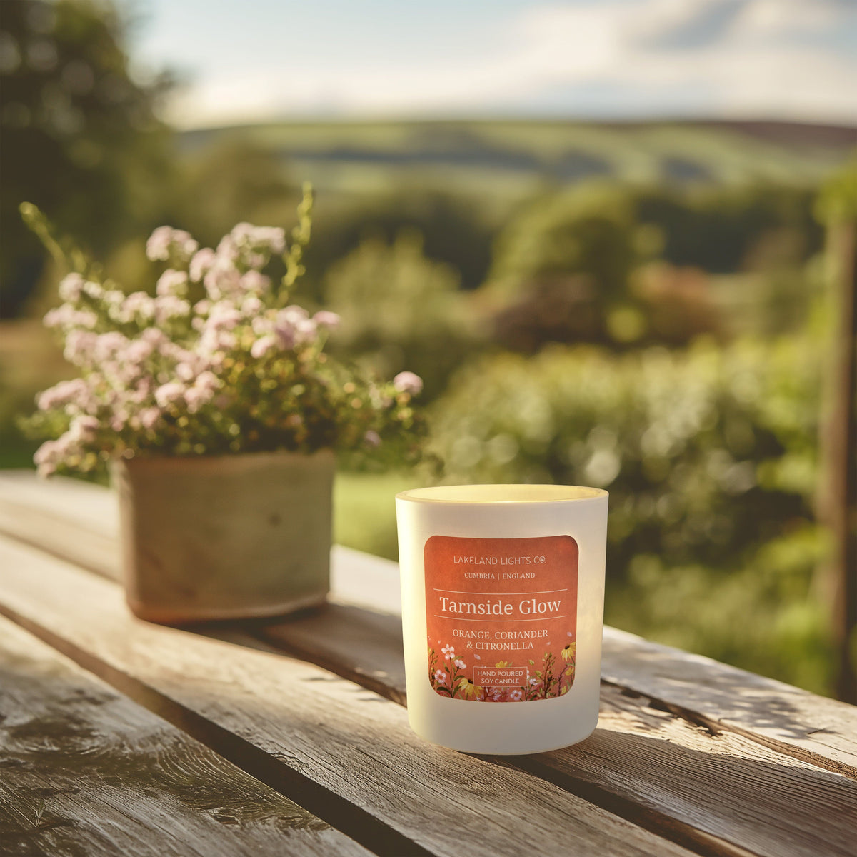 Lakeland Lights Company Tarnside Glow - Orange, Coriander & Citronella Soy Candle