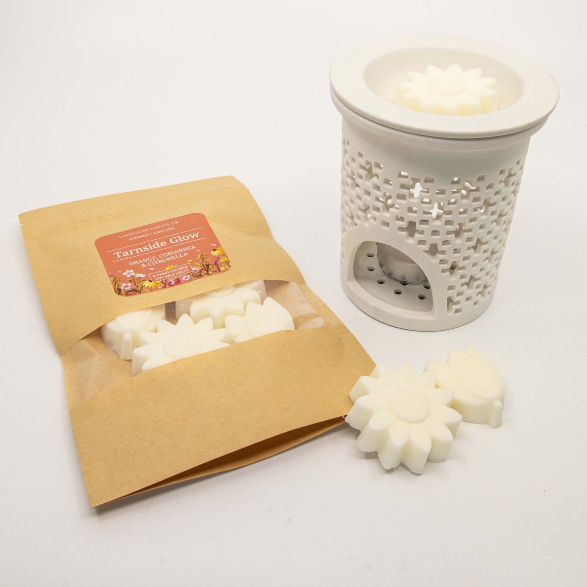 Lakeland Lights Company Tarnside Glow Wax Melts - Orange, Coriander & Citronella Soy Candle