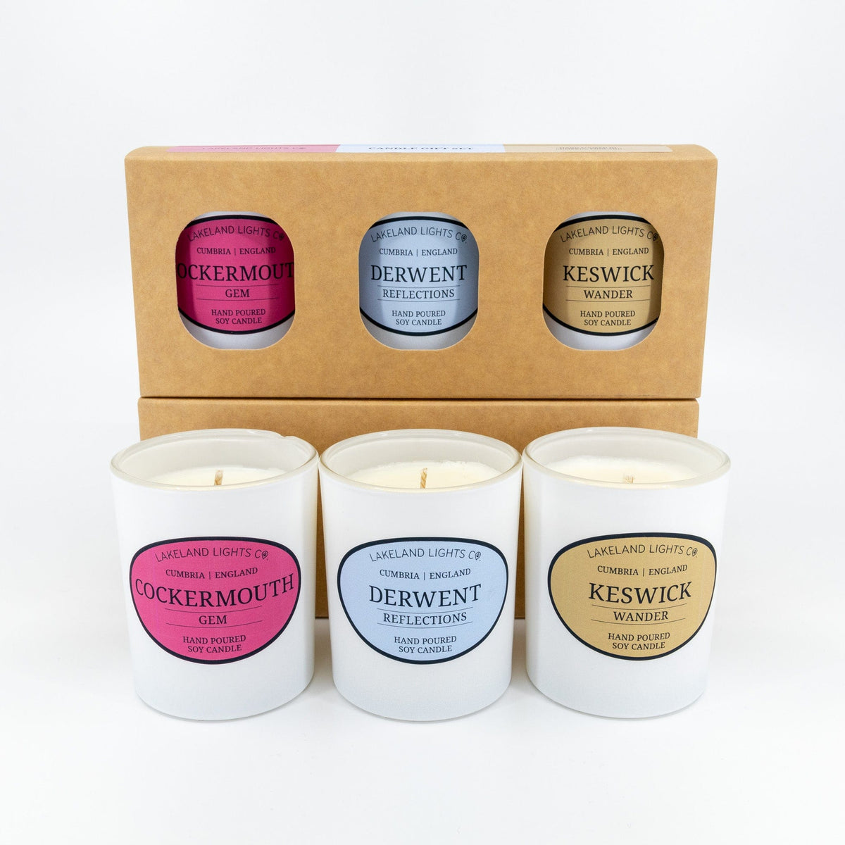 Lakeland Lights Company Cumbrian Collection - Three Candle Gift Sets Soy Candle